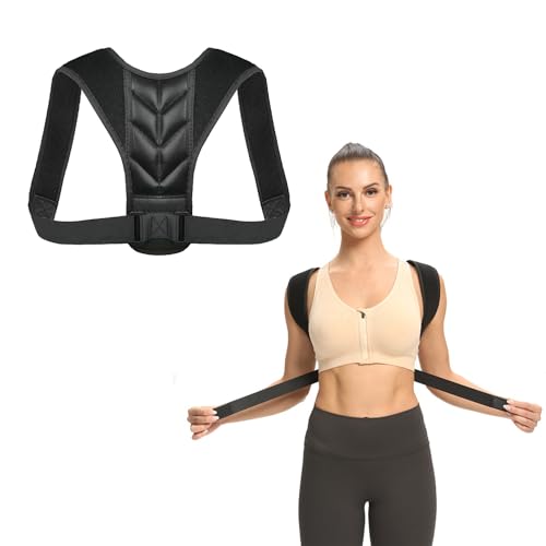 DVONE Corrector de Postura, 68-91cm de Busto Ajustable Corrector Espalda de Material Suave y Transpirable Para Corregir La Postura Y Aliviar El Dolor De Espalda, Cuello, Nuca Y Hombros