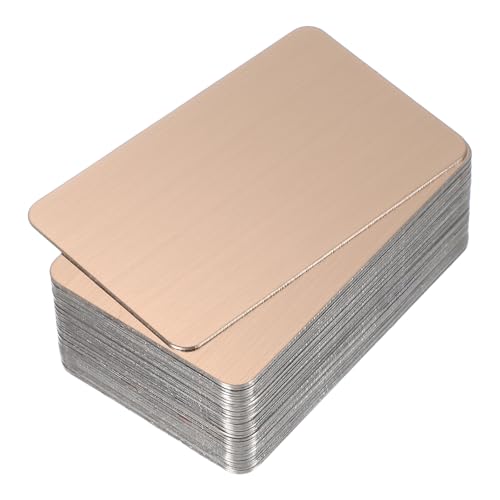 Tarjetas de acero inoxidable PATIKIL con acabado cepillado fino rosa dorado