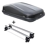 Dachbox 320 Liter 132 x 78 x 36 cm (L x B x H), schwarz glänzend