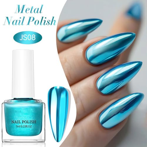 Esmalte de uñas efecto espejo brillante y colorido de secado rápido 3