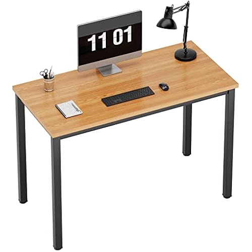Need Small Computer Desk, 39.4 Inch Sturdy Writing Desk, Compact, Teak