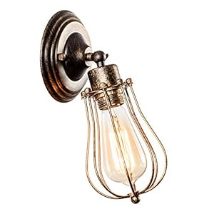 Industriële muur Sconce Vintage Lighting Regelbare Lamp Rustieke Wire Metal Cage Olie Rubbed Muur lichte Schaduw Edison…