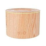 Diffusore di oli essenziali da 160 ml con effetto fiamma simulata (venature del legno)