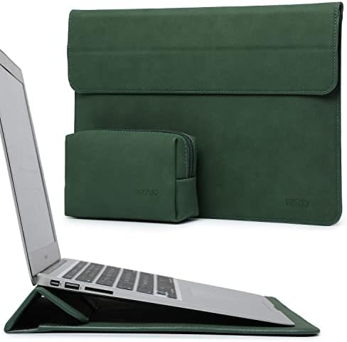HYZUO 15-16 Inch Laptop Sleeve Case Bag with Stand Feature Compatible with MacBook Pro 16 M2/M1 Pro/Max A2780 A2485 A2141 2023-2019, XPS 15, 15 Surface Laptop, MacBook Pro 15 2019-2012, Midnight Green