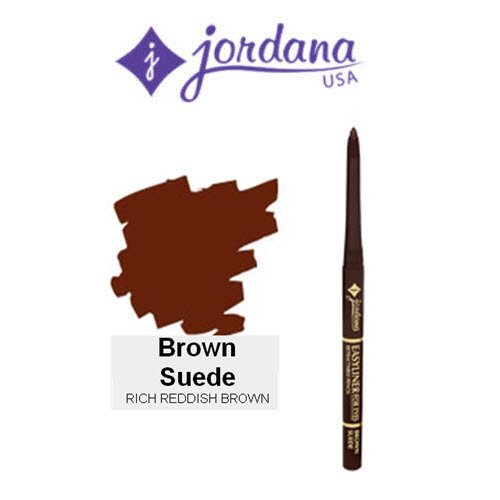 3 Pack Jordana Cosmetics Easyliner for Eyes 02 Brown Suede