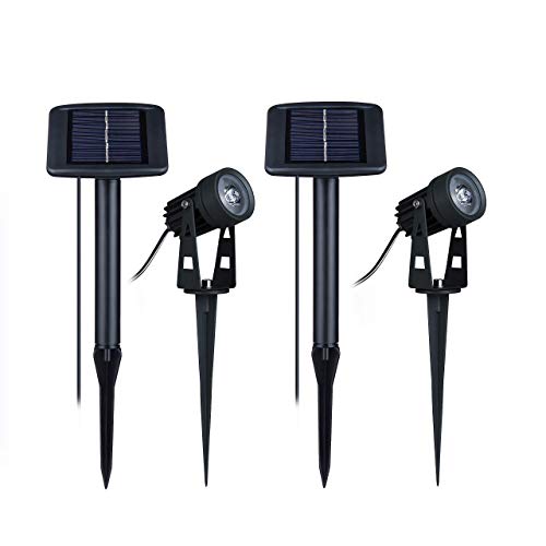 Preisvergleich Produktbild Solarbuy24 Solarstrahler, wasserfest, solarbetrieben, Landschaftsbeleuchtung, hohe Helligkeit, LED, Warmweiß, Solar-Bodenlicht, Außenbereich, Garten, Teich, Rasen, Auffahrt