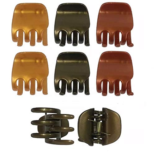 12 Piranhas Grandes Para Cabelo Atacado - TONS DE BRONZE