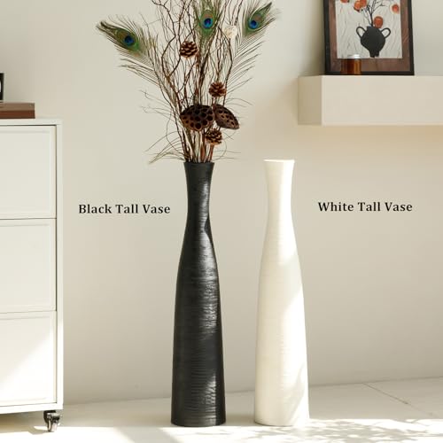 Image of Ceramic Tall Floor Vase, 29 inch Terracotta Large Decorative Vases Home Decor