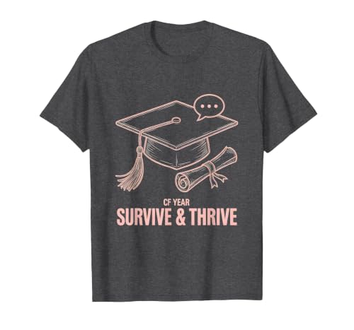 CF Year: Survive & Thrive Graduation Design T-Shirt, Men, Dark Heather Grey, Large