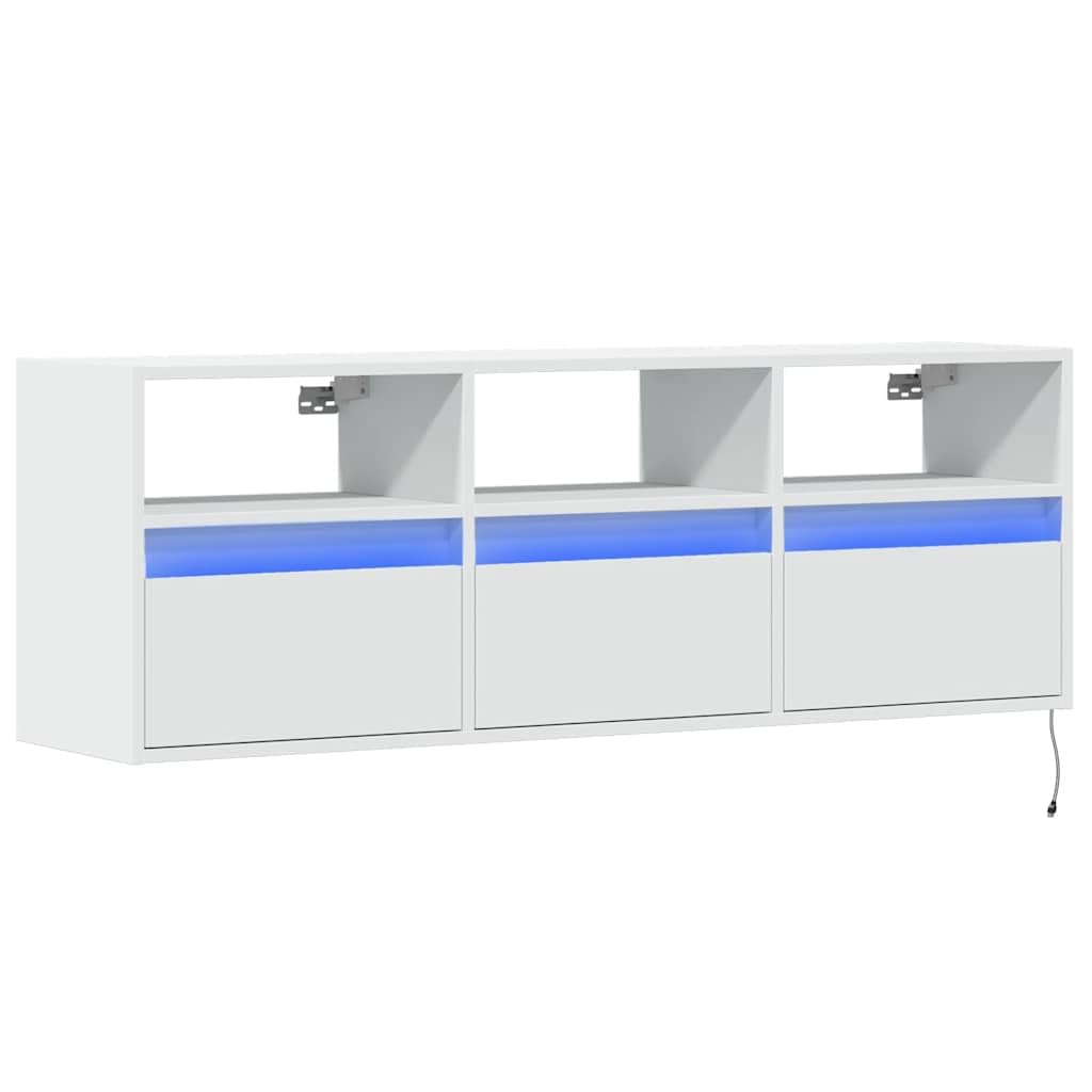 Madera resistente LED RGB para ambiente moderno Blanco 130x31x45 cm