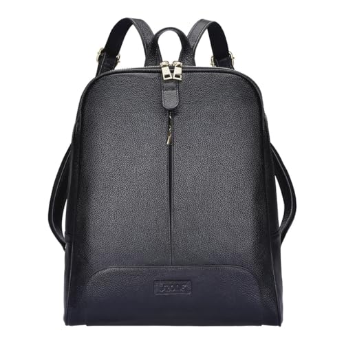 S-ZONE Women Leather Laptop Backpack