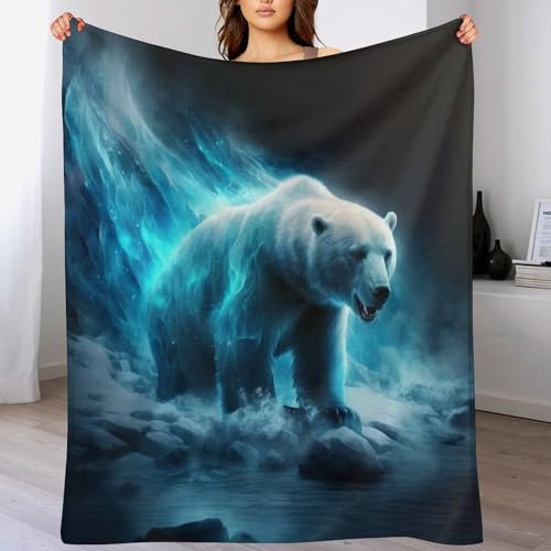 Manta de sofa de franela de oso 150 x 200 cm calida 2