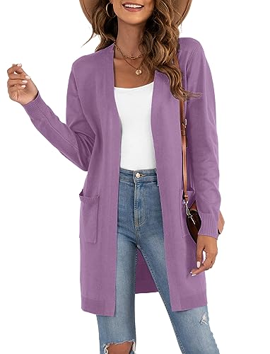 Image of VIISHOW Women's Classic Cardigans Long Sleeve Open Front Casual Knit Cardigan Sweaters Coat Soft Outwear