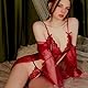 Waymaytecy Sexy Strapse Damen Dessous Set, Offen Unterwäsche, Große Größen Erotische Unterwäsche, Spitzen Bodysuit für Jubiläen und Flitterwochen(Rot)
