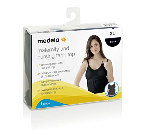 Maternity & Nursing Tank Top Xl Black, Medela, Preto, GG