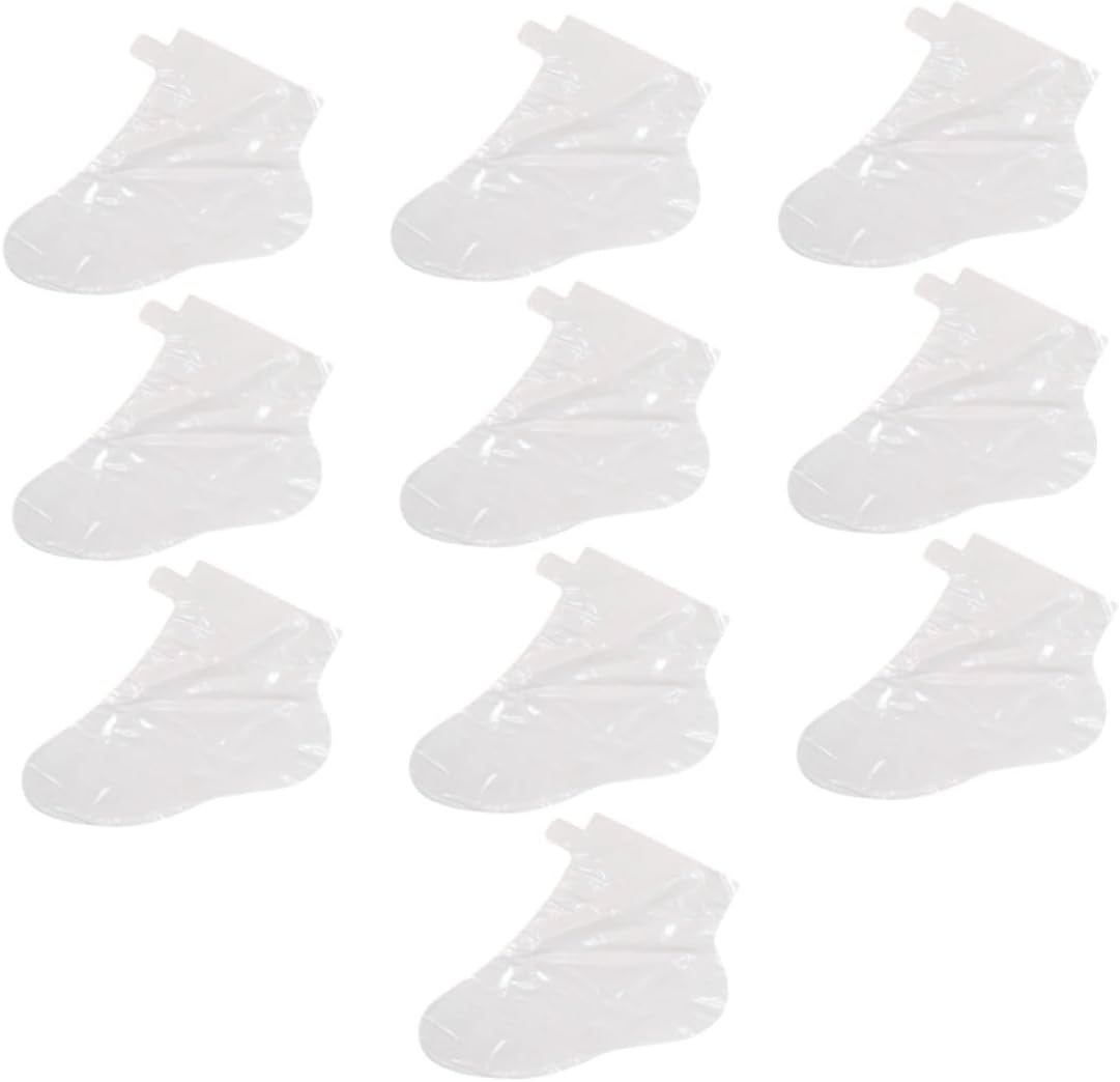 Healeved 50pcs Gloves Cover for Foot Wash Paraffin Wax Foot Protector Foot Bath Bags Feet Covered Foot Bath Liners Foot Holder Feet Moisturizing Socks CPE Plastic