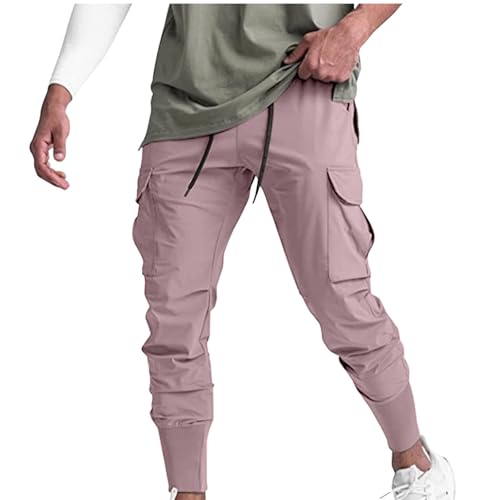 Breathable Pants for Men Quick Dry Comfy Elastic Active Trousers Workwear Casual Slim Fitted Pants with Pockets3