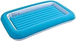 Trendi Airbed with Bumper - Junior & Kids Camping Bed, Inflatable with Airlock, Electric Air Pump - Pink and Blue (Blue)