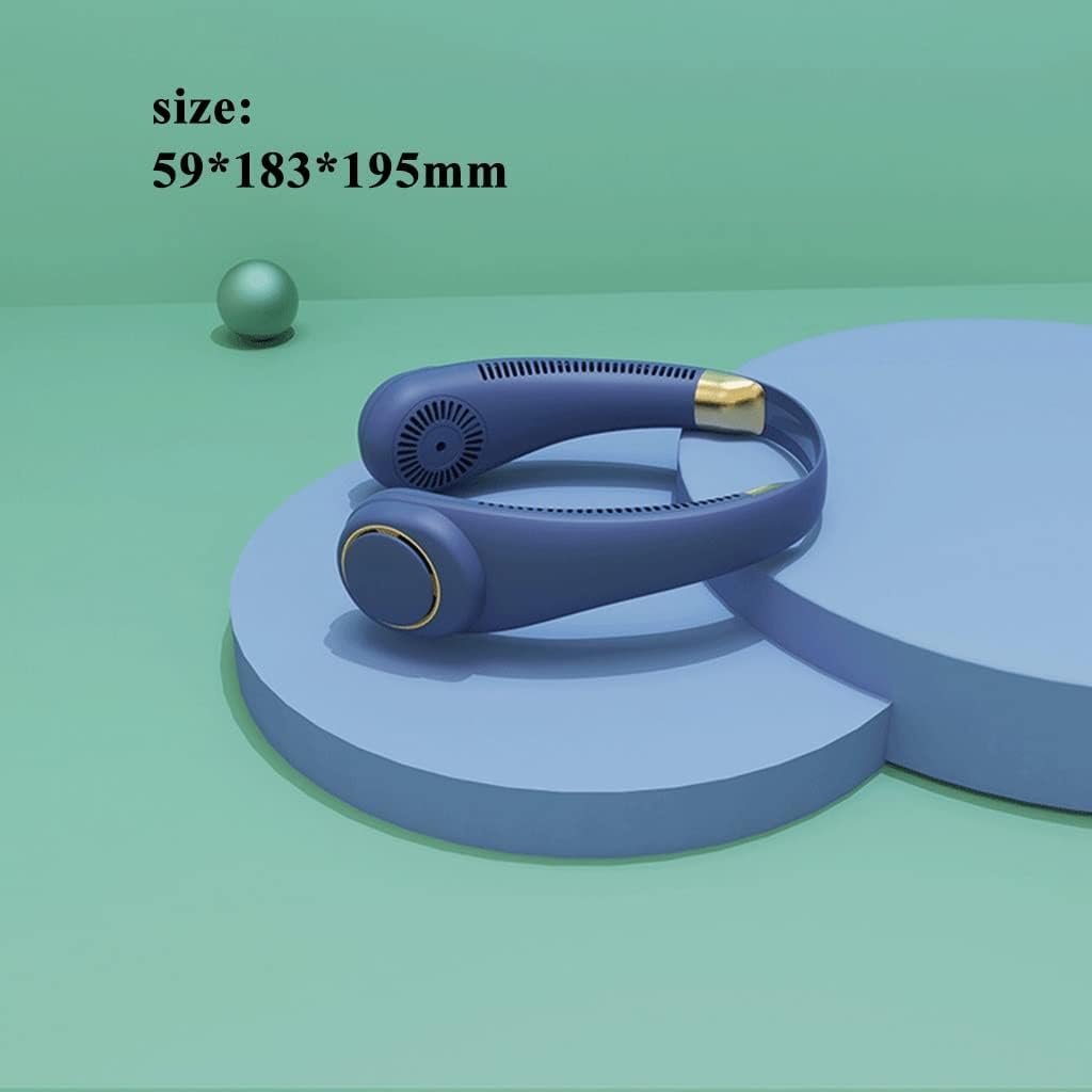 Ventilador Vertical de Cuello Ajustable de 3 velocidades, Ventilador sin aspas con Carga USB, Ventilador Colgante sin Hojas con Carga USB, Salida de Aire circundante Ajustable de 360°