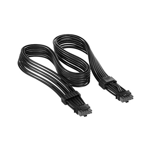 Corsair ThermalProtect PCIe 5.1 600W 12V-2x6 Cable Built-in Over Temperature Protection (OTP) Compatible with PSUs with a 12V-2x6 Connection Black