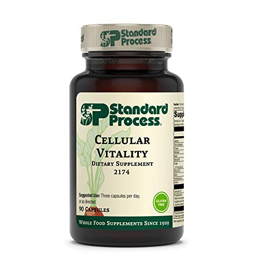 Standard Process Cellular Vitality - Supports Cellular Processes with Thiamine, Biotin, CoQ10, Vitamin B12, Riboflavin, Niacin, Vitamin B6, Folic Acid, Pantothenic Acid, Ginseng - 90 Capsules