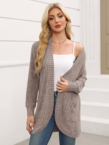 Image of BELAROI Women Plus Size Cardigan Sweater Fall Outfit