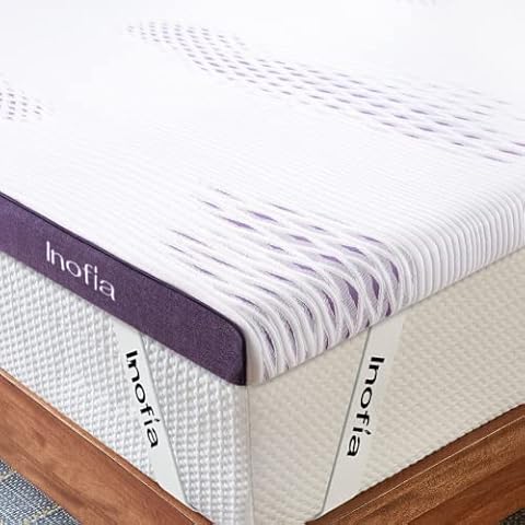 Inofia Sleep Gel Memory Foam Mattress Topper Cover
