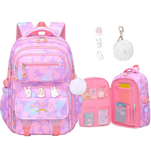 School Backpacks for Girls - Cute Girls Backpack with Multifunctional Pockets, 18