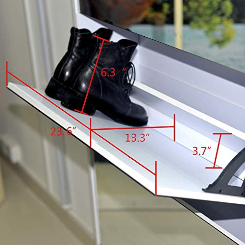 Organizedlife Mirror Shoe Cabinet, Wooden Shoe Organizer With 5 Tier, Full Length Mirror Shoe Rack,Shoe Cabinet For Entryway #TOP7