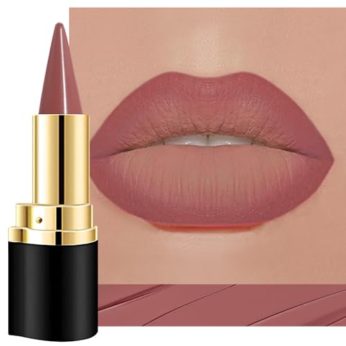 Image of Kaely Chestnut Rose Gradient Matte Lipstick Lip Liner Pencil for Women, 2in1 Flawless Contour Gradual Ombre Effect Lip Pencil Makeup Waterproof, labiales mate 24 horas originales, 11