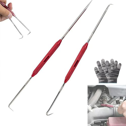Stainless Steel Master Decoder, 2 in 1 Set Hook & Pick Set Hand Tool, Master Key Decoder, Stainless Steel Master Key Decoder Lock Pick, Precision Pick and Hook Set Repair Tools (1PC)