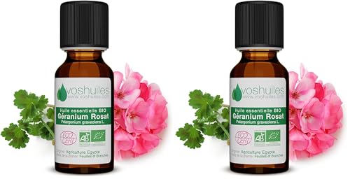 Huile essentielle géranium rosat bio contre les imperfections de la peau