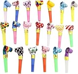 20 Stück Tröte,Farbe Mini Tröten Kindergeburtstag,Farbig Gemischt Funny Whistles Tröten Party,Kinder Krachmacher Tröten Fasching Spielzeug,für Partys,Geburtstagsfeiern,Festliche,Anlässe Bankett