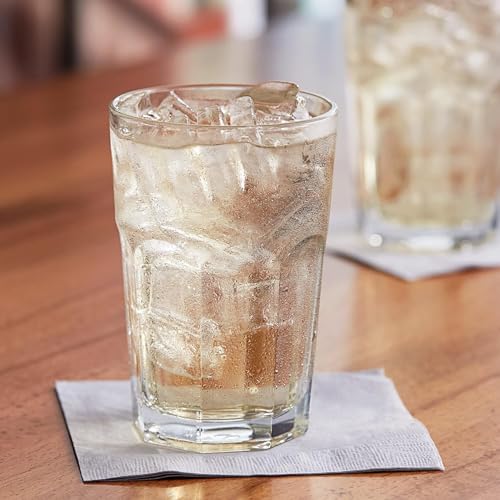 Image of 300 ML Highball Glass Set of 6 Large Drinking Glasses Heavy Base Tumblers for Water, Juice and Cocktails, Iced Tea, Milkshake, Coke,Home, Everyday Use-Dishwasher Safe (Rock 300ML, Set of 6)