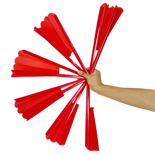 JL Corp. Trick Fan – Color Transformation & Visual Magic Fan, Red, Stage and Close-Up Performance Prop