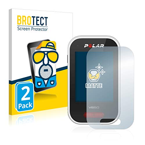 BROTECT Protector Pantalla Anti-Reflejos Compatible con Polar V650 (2 Unidades) Pelicula Mate Anti-Huellas