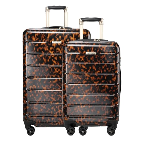 Image of Ricardo Beverly Hills Cambria Hardside Luggage | Stylish Suitcase with Wheels for Effortless Travel, Expandable and Secure TSA-Locked Packing, 2-Piece Set (20 inch, 24 inch) (Tortoise, 2-Piece Set (20, 24))