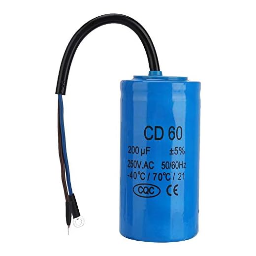 Kondensator, kondensator CD60 Startkondensator Kör kondensator med ledningskabel 250V AC 200uF 50 / 60Hz för motorluftkompressor