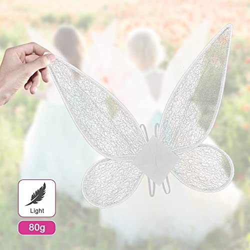 SYOSI Fairy Wings Butterfly Dress Up Set - Sparkling Sheer Angel Wings With Wand - Princess Costume Accessories for Girls Women Birthday Stage Themed Party