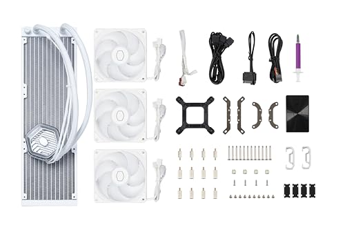Image of Cooler Master ML360 Atmos CPU Liquid Cooler - White | Support Intel & AMD Processor - LGA1700, LGA1200, LGA1151, AM5, AM4 | 360mm AIO | Customized Pump Top Cover | Eco-Friendly Pump Cover