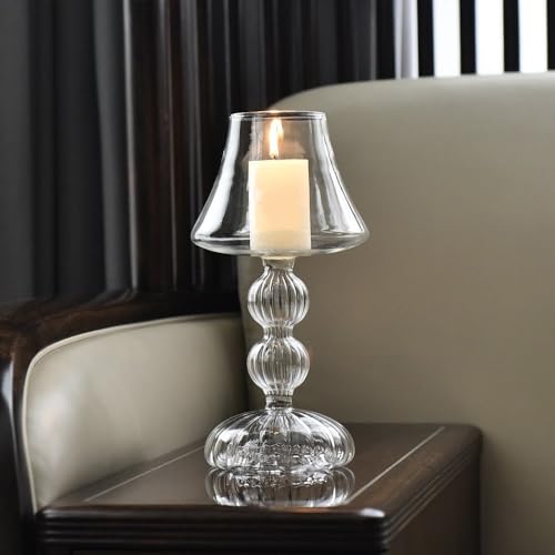 Candélabre de luxe leger en verre pour centre de table de mariage - 8