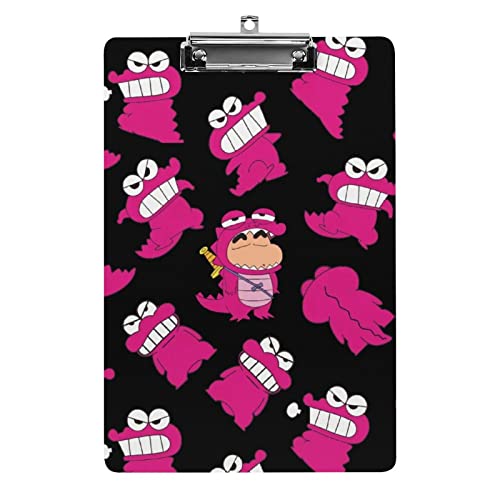 クレヨンしんちゃん プレートクランプ A4用紙保持するファイルクランプクリップ 会議用パッド 書類の収納ができる 机上用品 Moiiss文具収納 A4厚板クランプ プラスチックプレートクリップ オフィス 文具ボード クリップボード用箋挟