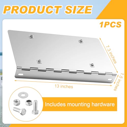 Image of Pelopy 1 Pcs No Drill Stainless Steel Universal License Plate Mount with Hinge Screw Accessories, License Bracket Holder, Durable Car Tag Holder for Pickup Truck Trailer Semi Trailers, Classic Cars