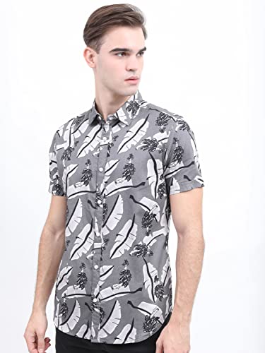 Image of KETCH Men Slim Fit Printed Half Sleeve Shirt