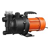 VEVOR Gartenpumpe, 1300 W, 230 V, max. Fördermenge 4800 L/h, PP Bewässerungspumpe mit 48 m Förderhöhe, Überhitzungsschutz, Europäische Spannungsnormen, für Gartenbewässerung &-bewässerung