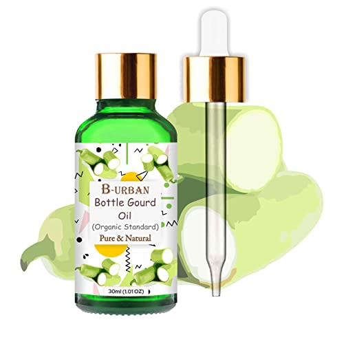 Image of B-URBAN Bottle Gourd (Lagenaria Siceraria) Oil|100% Pure & Natural Undiluted Essential Oil Organic Standard For Skin & Hair |Therapeutic Grade, Reduces Hair Frizziness,Tackles Premature Aging-30ML