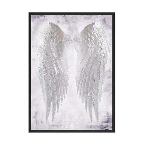 DMPro Moderno Blanco áNgel Alas Pluma Pared Arte áNgel Alas Lienzo Impresiones Pinturas En Pared Cuadro Salon HabitacióN áNgel Alas Poster Impresiones 50x75cm Cover