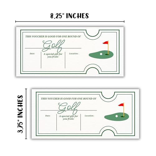 One Round Golf Certificate 5pk