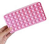 Pop It Pencil Case for Kids, Pop It Fidget Toys Pencil Bags, Colorful Fidget Box, Back To School Essential (Soft Pink)