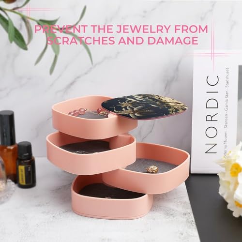 Boîte à bijoux rotative : finis les colliers emmêlés et bagues perdues - 7